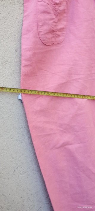 Pantaloni estivi lino rosa tg 54 da donna