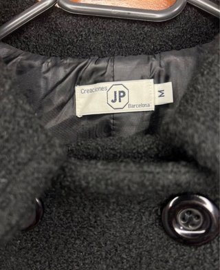 Abrigo negro vintage talla M