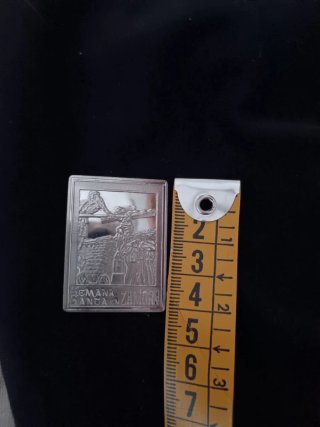 Placa Metal Bañada Plata Semana Santa Zamora