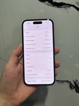 iPhone 16 256GB Nero