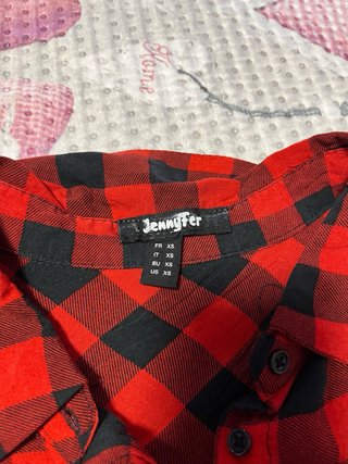 Camicia a quadri Jennyfer rossa e nera