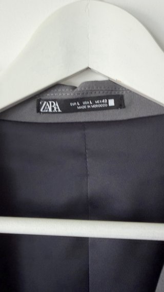 Blazer Zara Gris Hombre