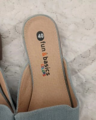 Zapatos planos destalonados fun & basics talla 40