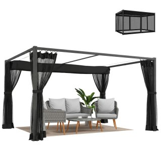 Pérgola de Jardín 3x4m con Techo Retráctil