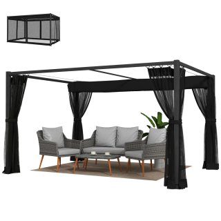 Pérgola de Jardín 3x4m con Techo Retráctil