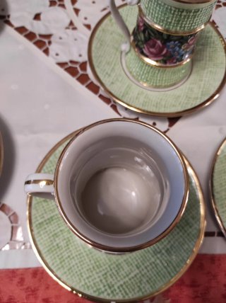 Servizio thè/caffè in ceramica floreale