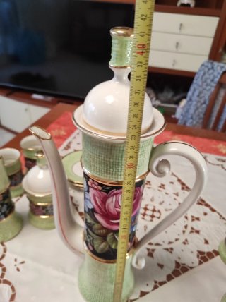 Servizio thè/caffè in ceramica floreale