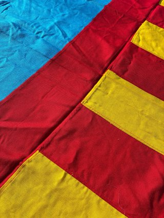 Bandera Grande Valenciana antigua vintage