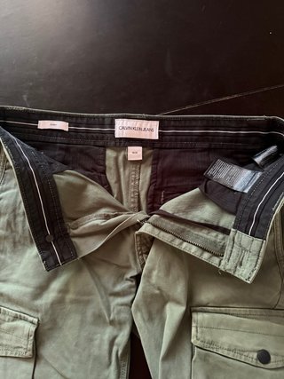Pantaloni Cargo Calvin Klein Jeans W28 Verde