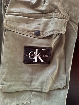 Pantaloni Cargo Calvin Klein Jeans W28 Verde