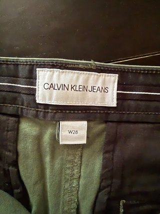 Pantaloni Cargo Calvin Klein Jeans W28 Verde