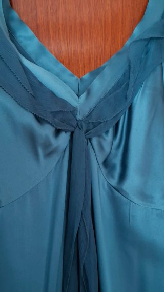 Vestido Massimo Dutti Talla 40 Azul Petróleo