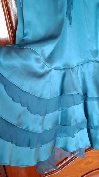 Vestido Massimo Dutti Talla 40 Azul Petróleo
