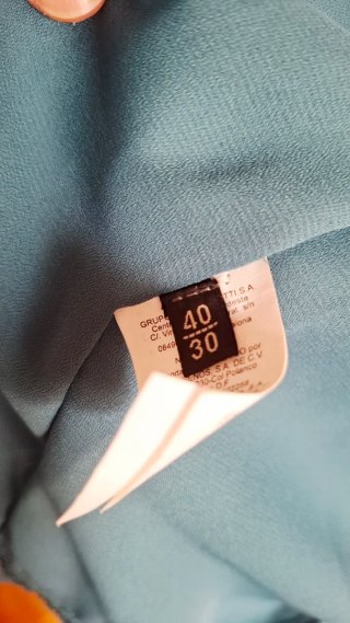 Vestido Massimo Dutti Talla 40 Azul Petróleo