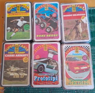 6 Super Cartine Top Trump Vari temi complete