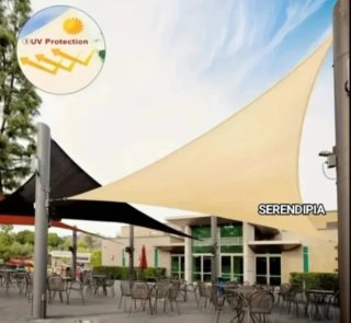 2 TOLDOS VELA DE SOMBREO TRIANGULARES.