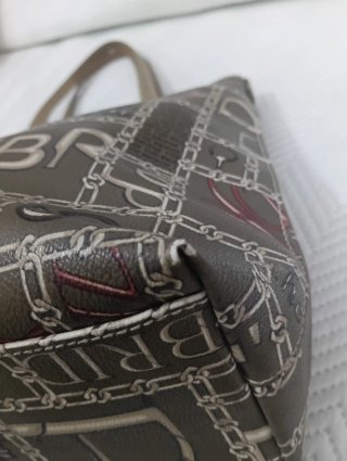 Borsa The Bridge in tessuto rigido logato a spalla