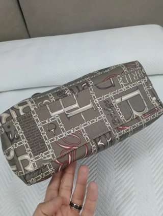 Borsa The Bridge in tessuto rigido logato a spalla