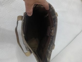 Borsa The Bridge in tessuto rigido logato a spalla