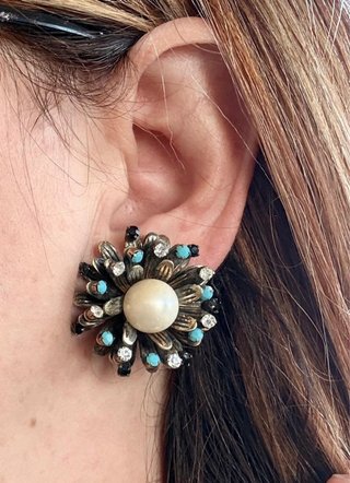 Orecchini Vintage Floreali 3D Anni '50/'60