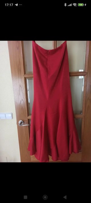 Falda y corpiño de fiesta rojo