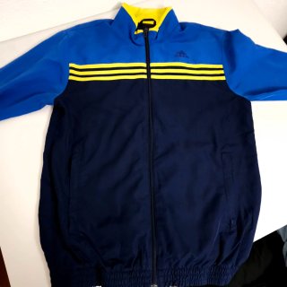Chaqueta Adidas Hombre Talla S Azul/Amarillo