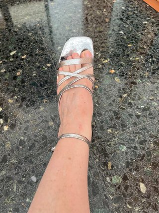 Sandalias Pull&Bear Plata Talla 40