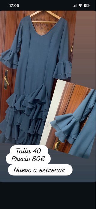 Traje de flamenca lunares talla 34