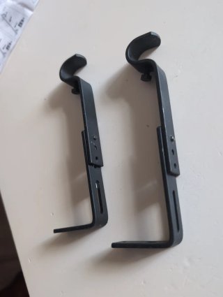 Soportes Barra Cortina Ikea Negro Metal