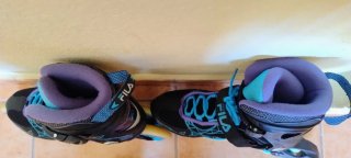 Pattini Fila Nero/Blu/Viola