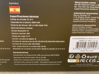 KLIM Boombox E1 Reproductor CD Radio USB