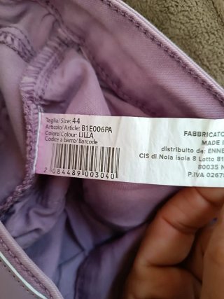 Pantaloni donna lilla vita media