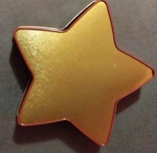Caja metálica estrella Vintage Navideño