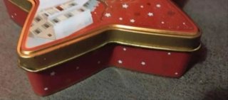 Caja metálica estrella Vintage Navideño