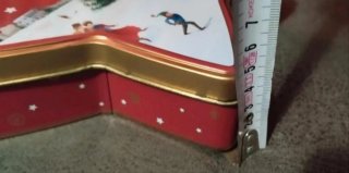 Caja metálica estrella Vintage Navideño