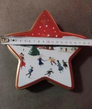 Caja metálica estrella Vintage Navideño