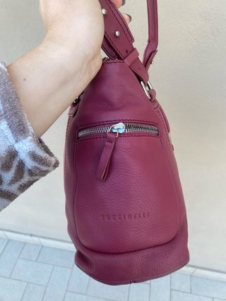 Borsa a spalla fucsia con fibbia