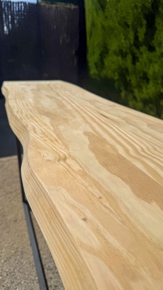 Mesa recibidor a medida madera y metal