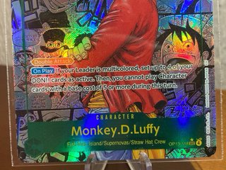 One piece Carta Luffy Manga holográfica fandesign