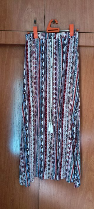 Falda larga estampada talla única