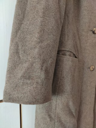 Abrigo Lana Drafe Coti Talla 42 Beige