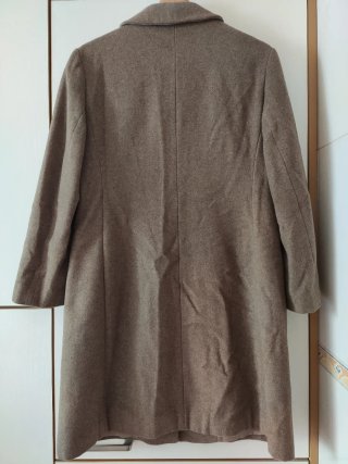Abrigo Lana Drafe Coti Talla 42 Beige