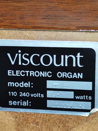 Órgano Electrónico Viscount CX 3 vintage