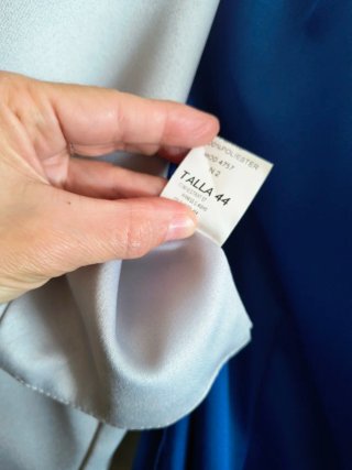 Vestido fiesta azul eléctrico con torera