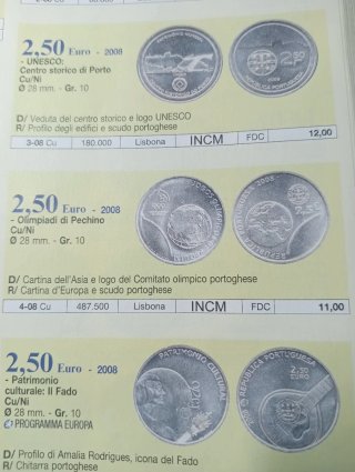 Moneta Portogallo 2008 2,5€