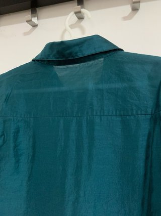 【MNG】Camisa verde azul con detalles - Talla M