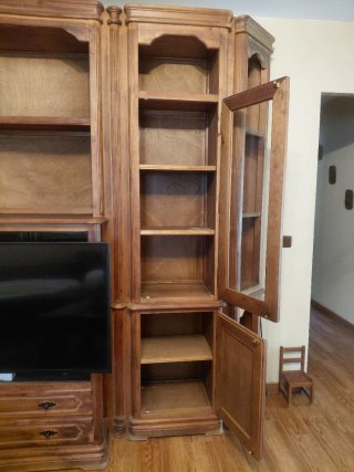 Mueble Salón Rústico Madera Completo,NO Televisión
