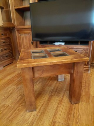 Mueble Salón Rústico Madera Completo,NO Televisión