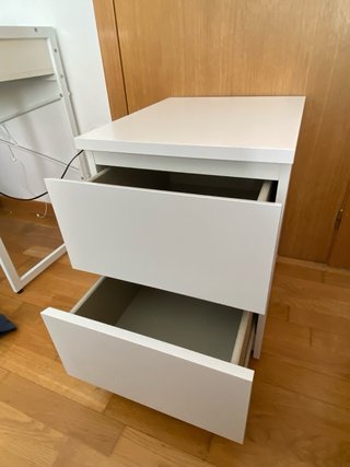 Cómoda 2 cajones Ikea MALM blanca