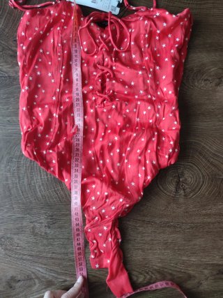 Body donna Zara rosso con stelle